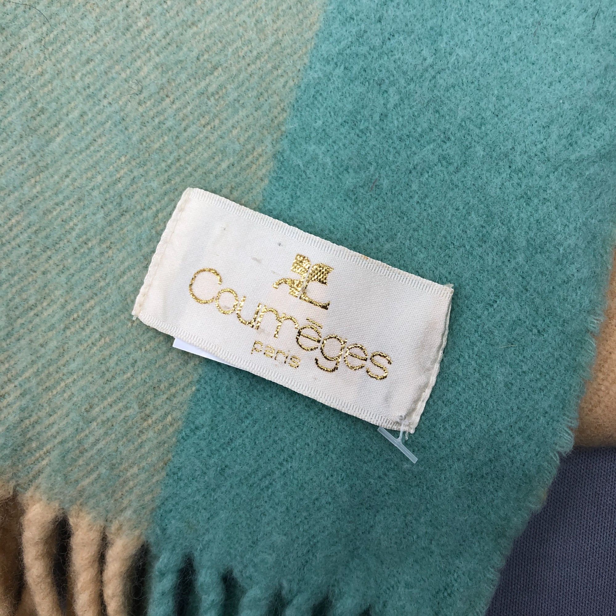 Courreges Vintage Courreges Scarf Muffler Wool Plaid Scarves Size ONE SIZE - 5 Thumbnail