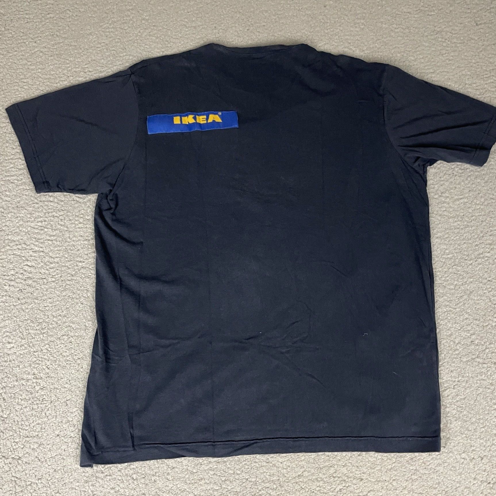 Ikea VINTAGE IKEA Polo Shirt Mens XL Short Sleeve Yellow Blue Stripe Collared Logo Cotton Size US XL / EU 56 / 4 - 5 Thumbnail