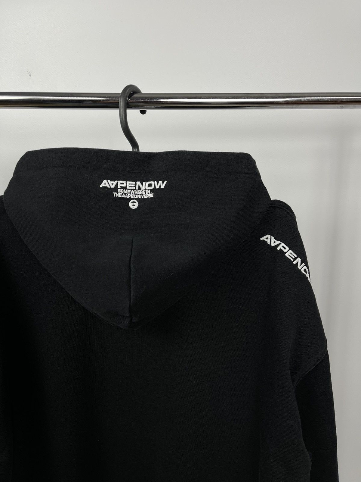 Aape AAPE Bape By Bathing Ape Black Hoodie Logo Pocket Men Size L Size US L / EU 52-54 / 3 - 6 Thumbnail