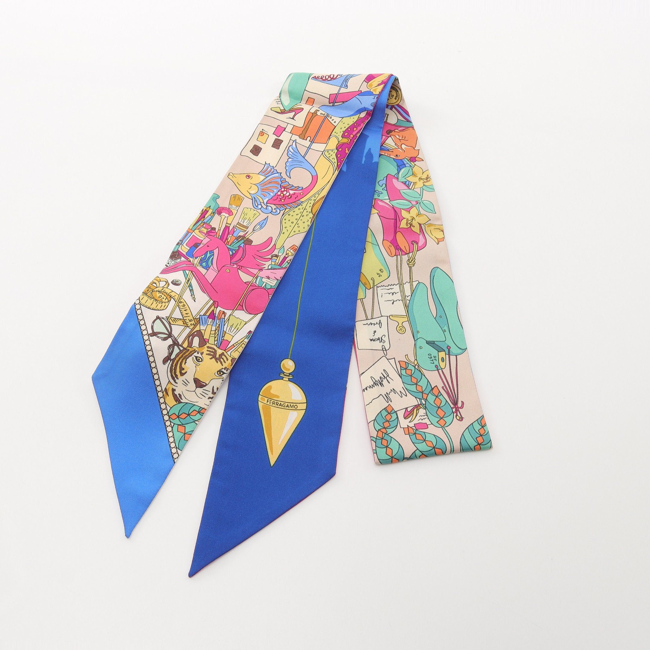 Salvatore Ferragamo Salvatore Ferragamo Scarf Silk Multicolor Size ONE SIZE - 1 Thumbnail