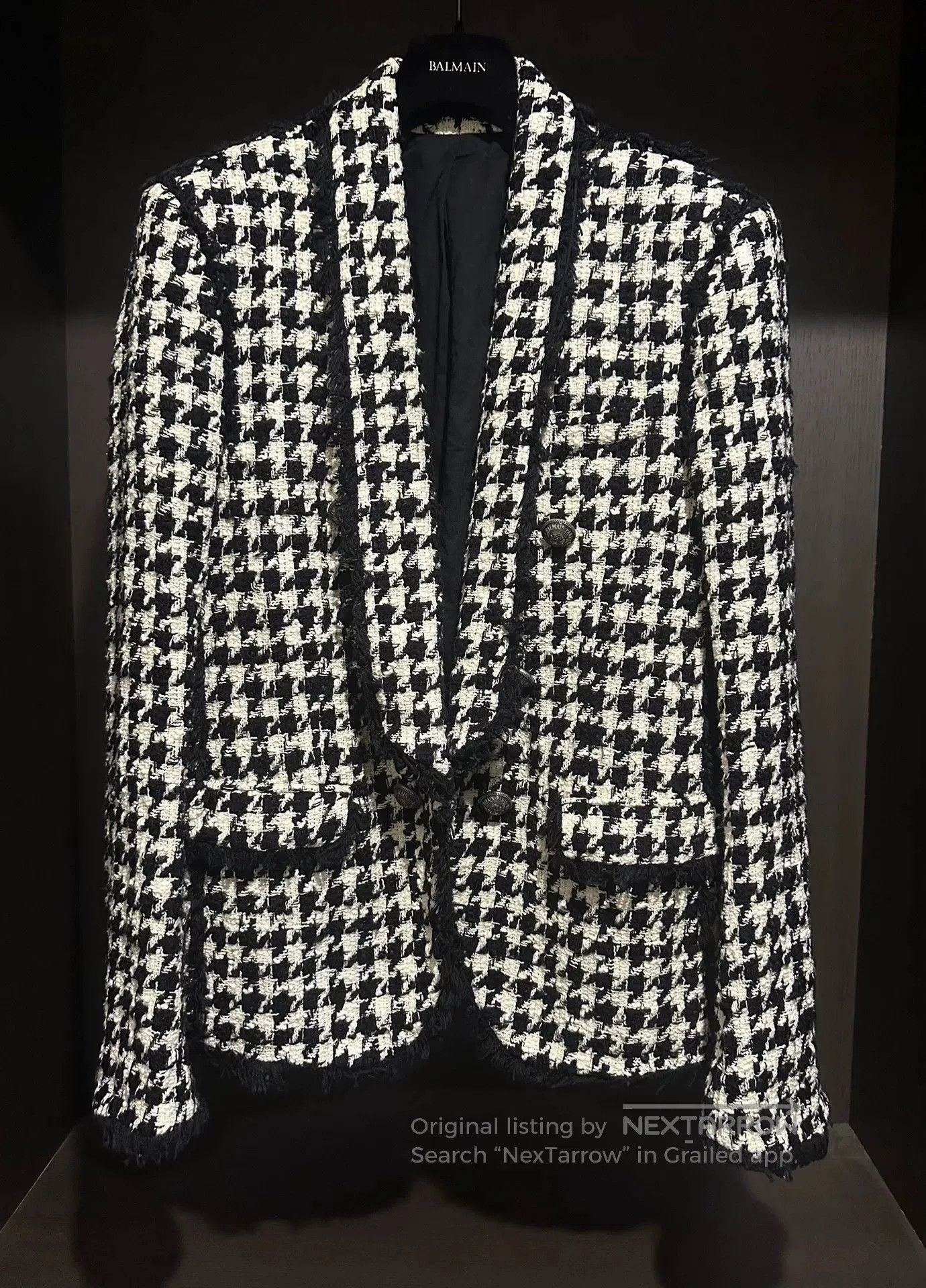 Balmain Balmain Houndstooth Blazer Size 48. Size L / US 10 / IT 46 - 1 Thumbnail
