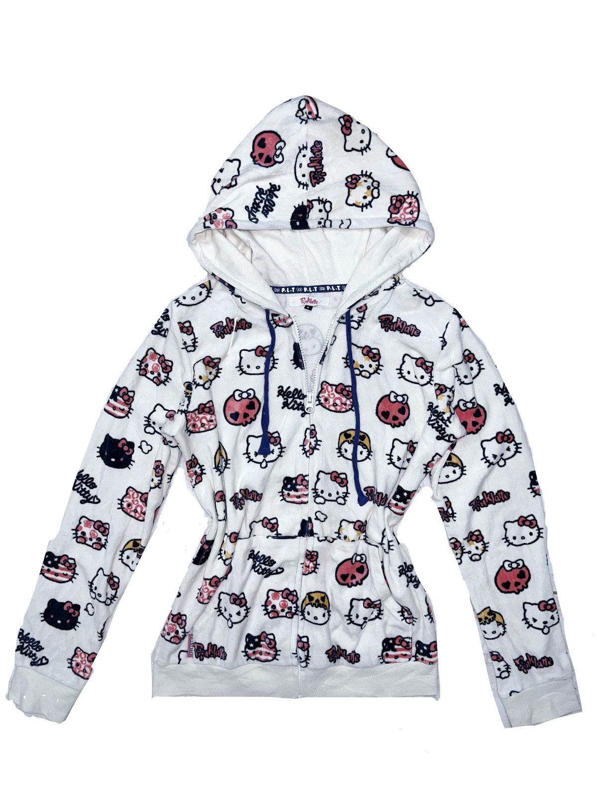 Japanese Brand Hello Kitty fluffy monogram hoodie zip up 🎀💗 Size S / US 4 / IT 40 - 2 Thumbnail