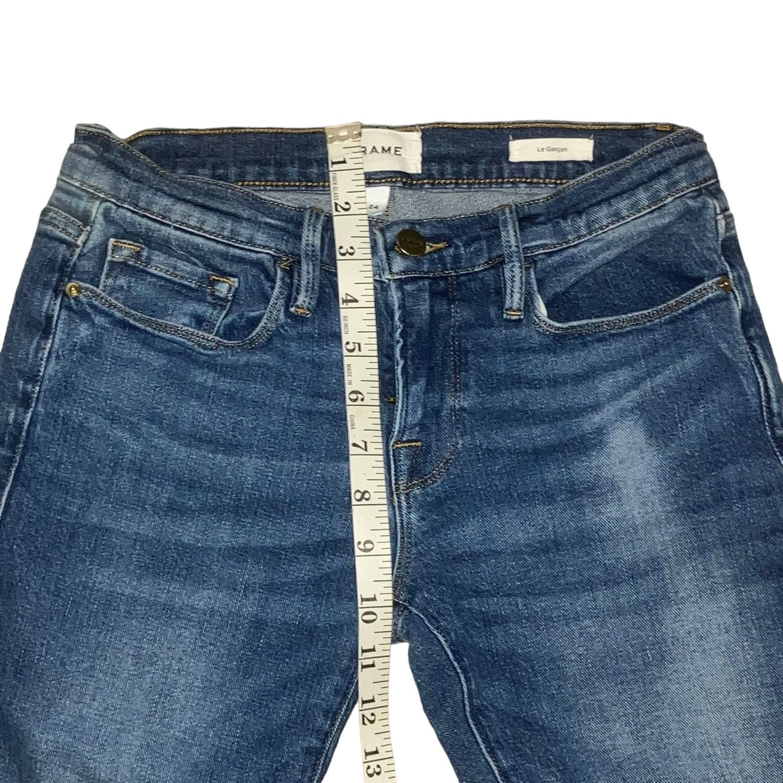 Frame Frame - Le Garcon Boyfriend Jean in Medium Blue-size 24 Size 24" / US 00 / IT 34 - 12 Thumbnail