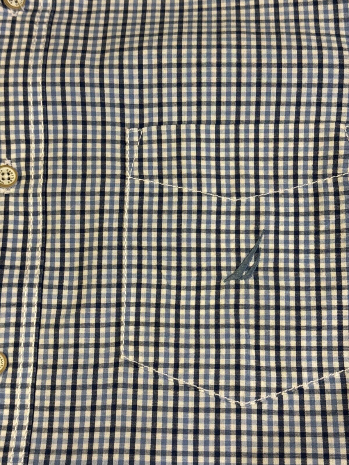 Nautica Nautica Shirt Men's Medium Blue Plaid LS Button Down (642) Size US M / EU 48-50 / 2 - 6 Thumbnail