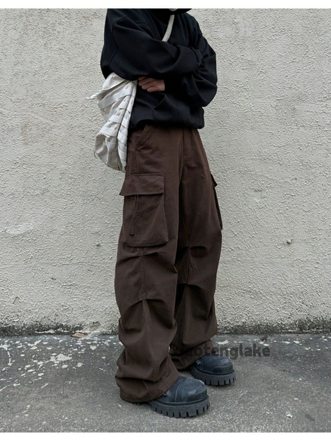 Designer × Japanese Brand × Vintage washed faded utility loose baggy pleated cargo pants Size US 30 / EU 46 - 2 Thumbnail