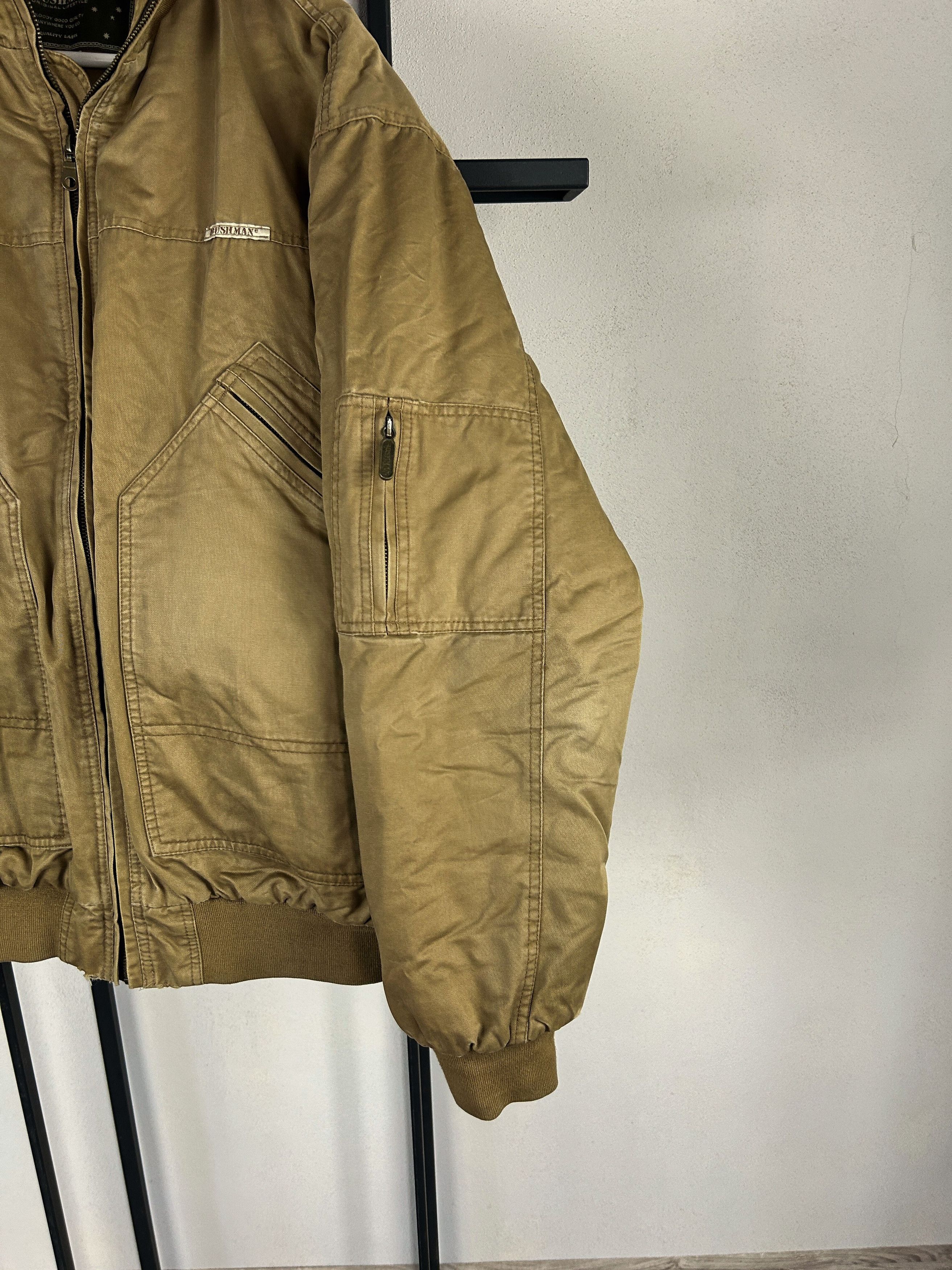 Vintage Vintage Bomber Jacket Brown Minimal Military Biker Y2K Core Size US XL / EU 56 / 4 - 4 Thumbnail