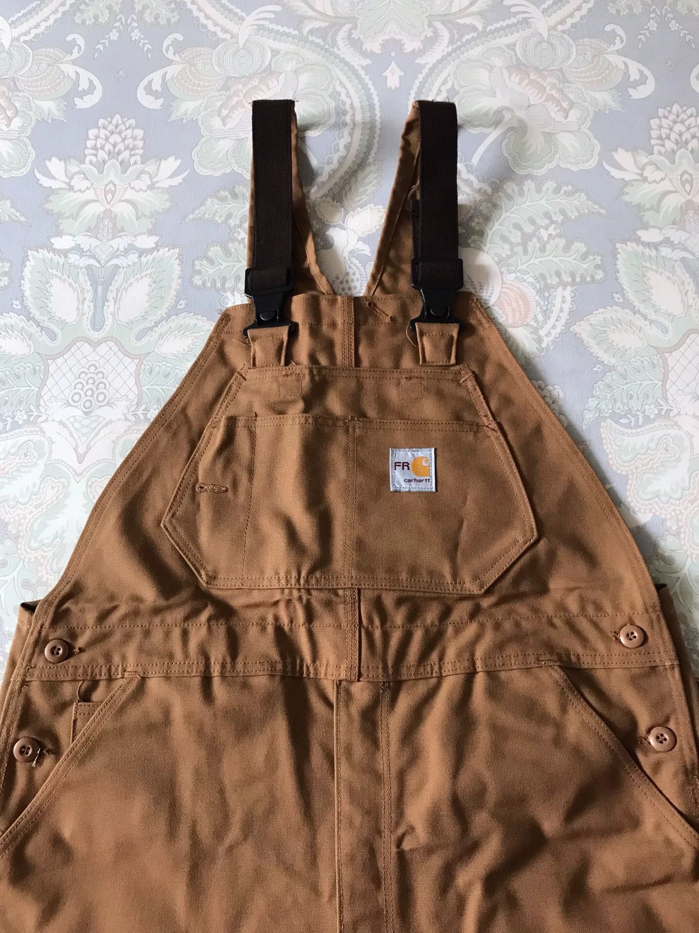 Carhartt Carhartt FRR35 Brown W38L30 Bib Overalls Size US 38 / EU 54 - 1 Thumbnail