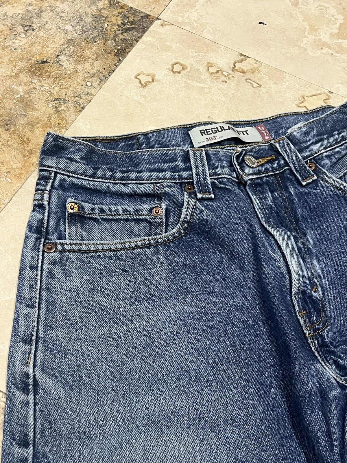 Levi's Levi’s 505 Denim Jeans Rare Blank Red Tag Size US 31 - 7 Thumbnail