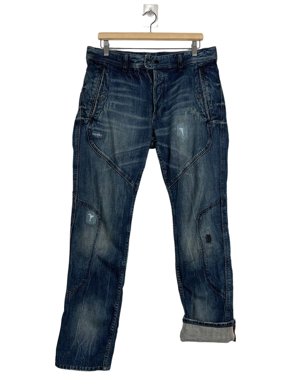 Diesel 🔥 DIESEL HYBRID BROKEN BORO DENIM Size US 34 / EU 50 - 9 Thumbnail