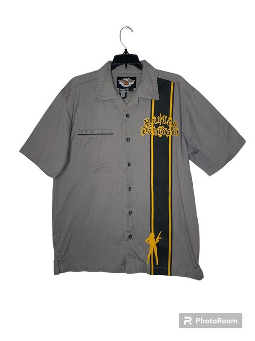 Harley Davidson Harley Davidson Mens Patchwork Button Down Shirt Grailed