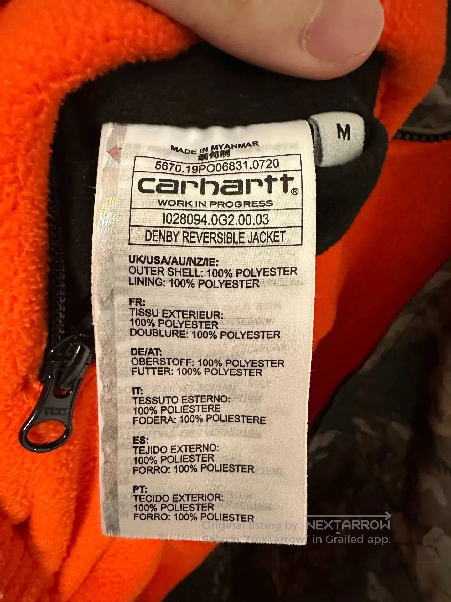 Carhartt Wip Carhartt Camouflage Reversible Work Jacket. Size US M / EU 48-50 / 2 - 6 Thumbnail