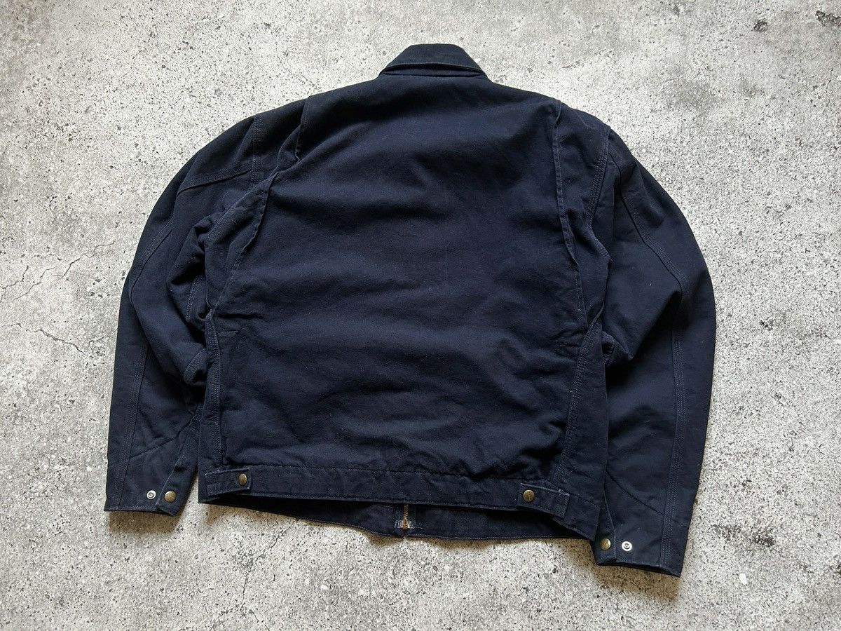 Vintage Carhartt Jacket Navy Blue Detroit J01 DNY Blanket