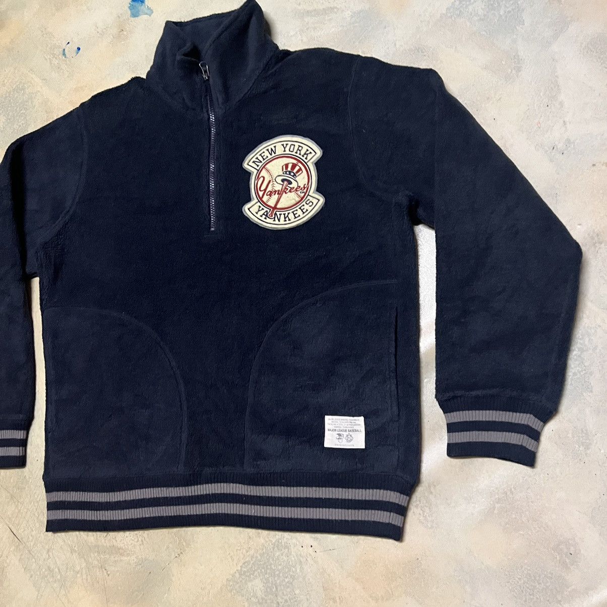 MLB Vintage New York Yankees MLB Half Zipper Sweatshirt Size US L / EU 52-54 / 3 - 7 Thumbnail