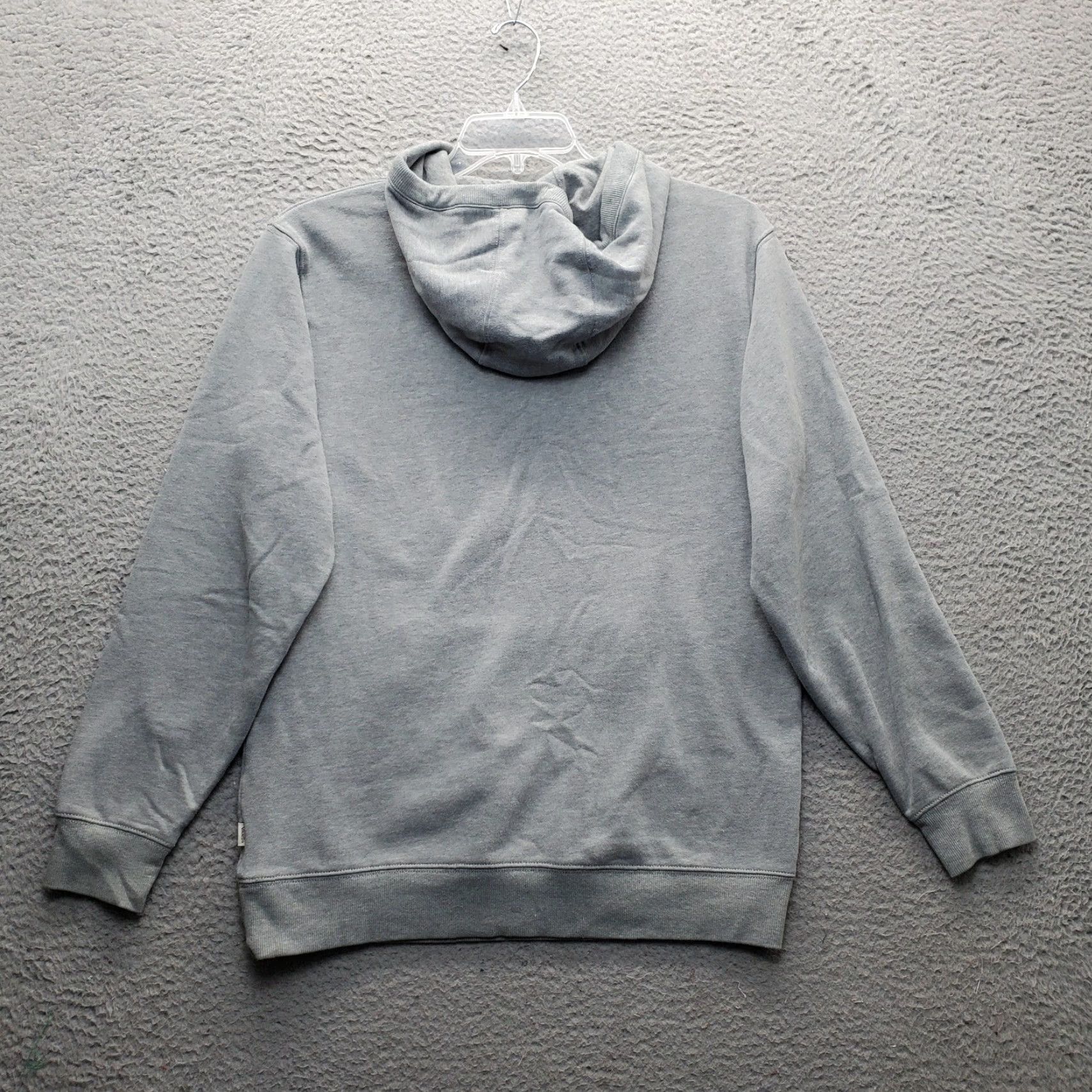 Vans VANS Hoodie Mens Small Gray Fleece Lined Kangaroo Pocket Spell Out Logo Pullover Size US S / EU 44-46 / 1 - 2 Thumbnail