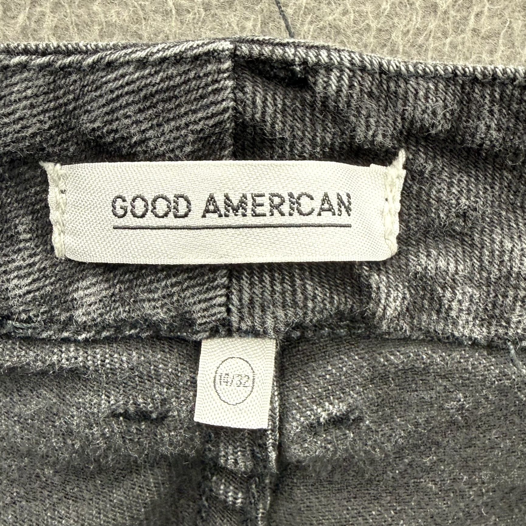 Good American Good American Jeans Womens 16/32 Charcoal Wash High Rise Straight Crop Denim Jeans Size 38" / US 16 / IT 52 - 3 Thumbnail