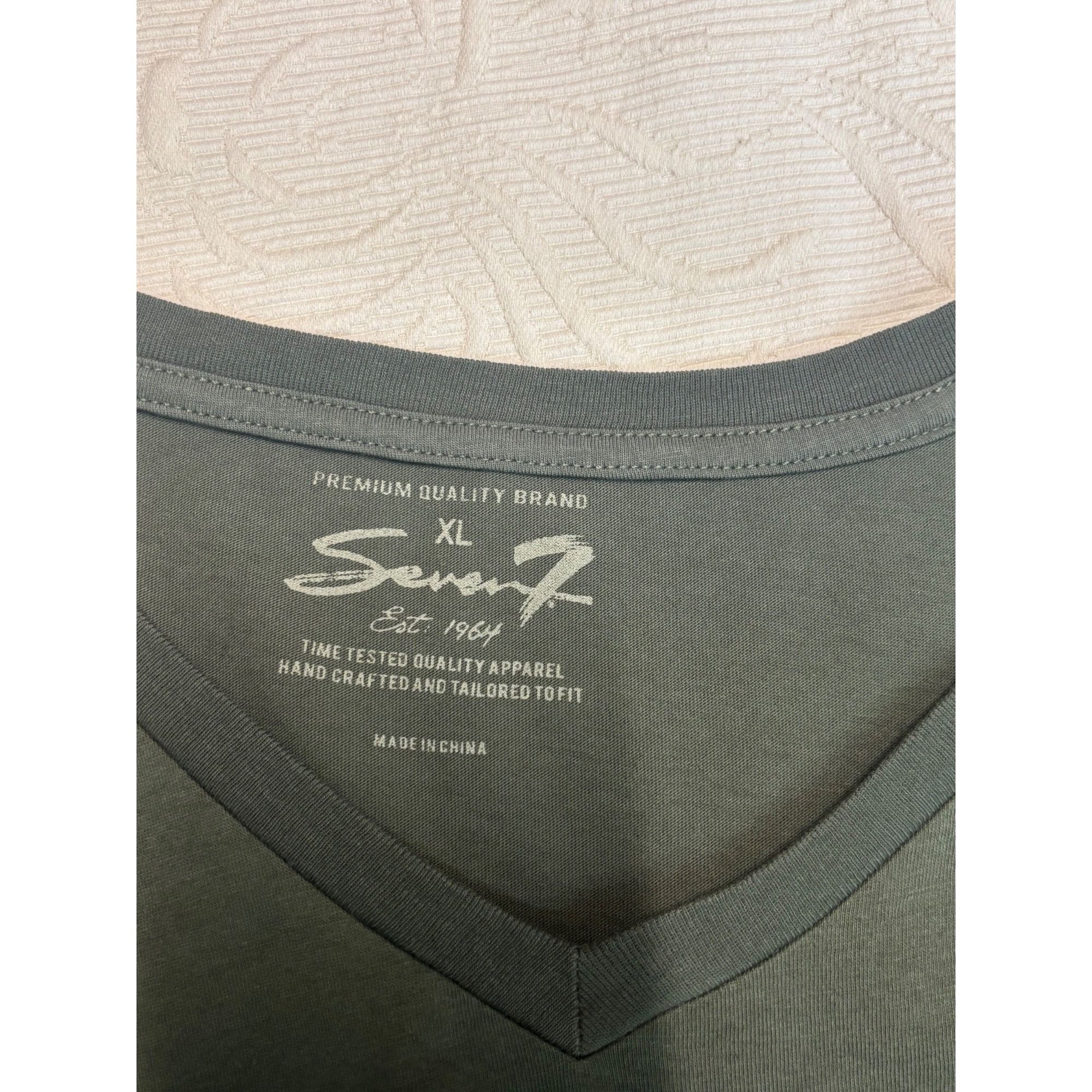 Other Seven7 Men’s V-neck Long Sleeve Graphic Cotton Tee, Hunter Size US XL / EU 56 / 4 - 8 Thumbnail