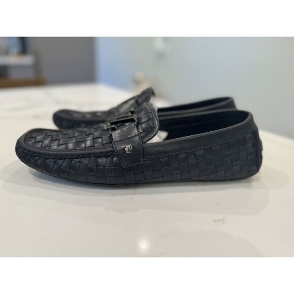 Louis Vuitton Louis Vuitton Monte Carlo Loafers in Woven Black Leather Siz Size US 10 / EU 43 - 2 Thumbnail