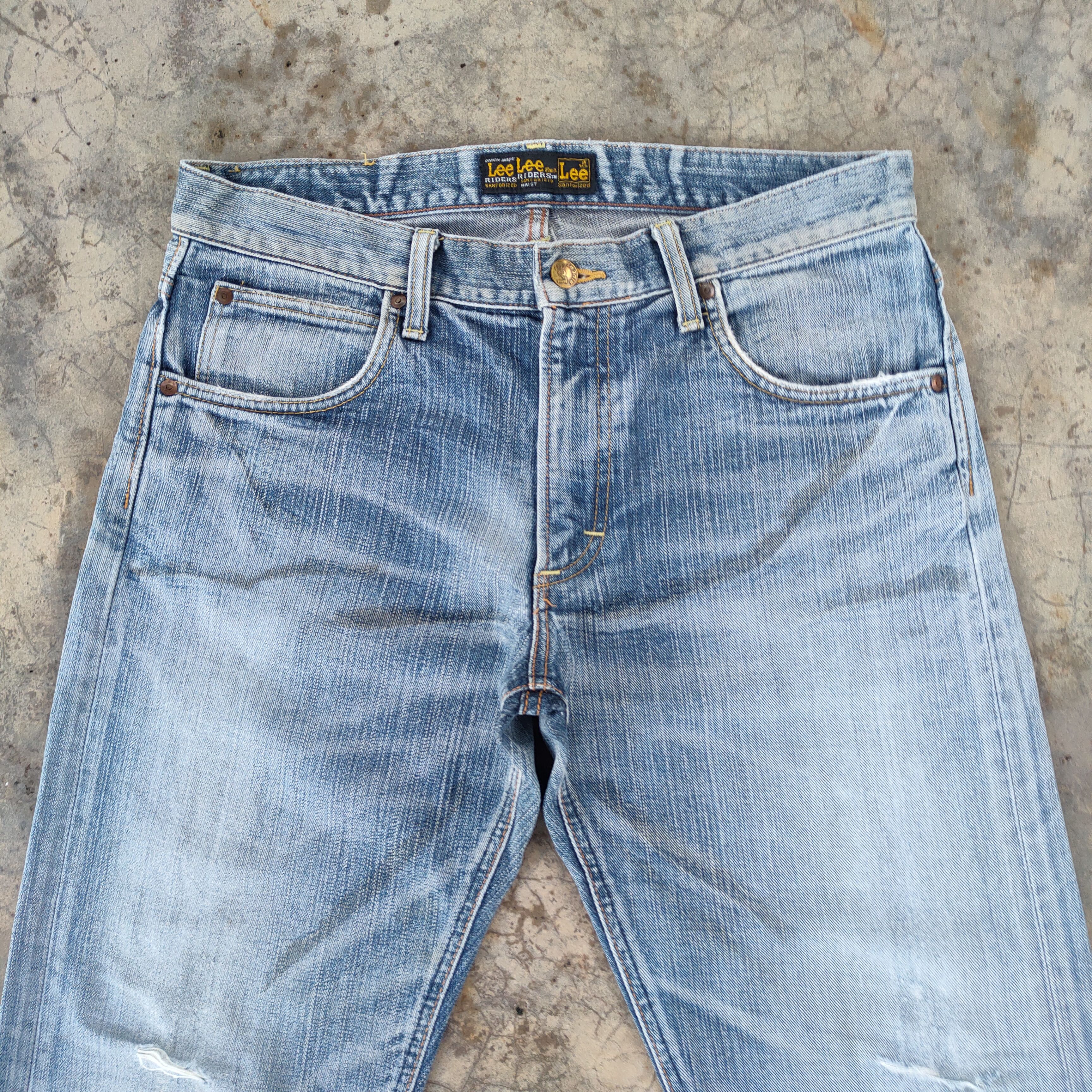 Lee VINTAGE LEE RIDERS FADED RIPPED JEANS DENIM PANTS Size US 34 / EU 50 - 3 Thumbnail