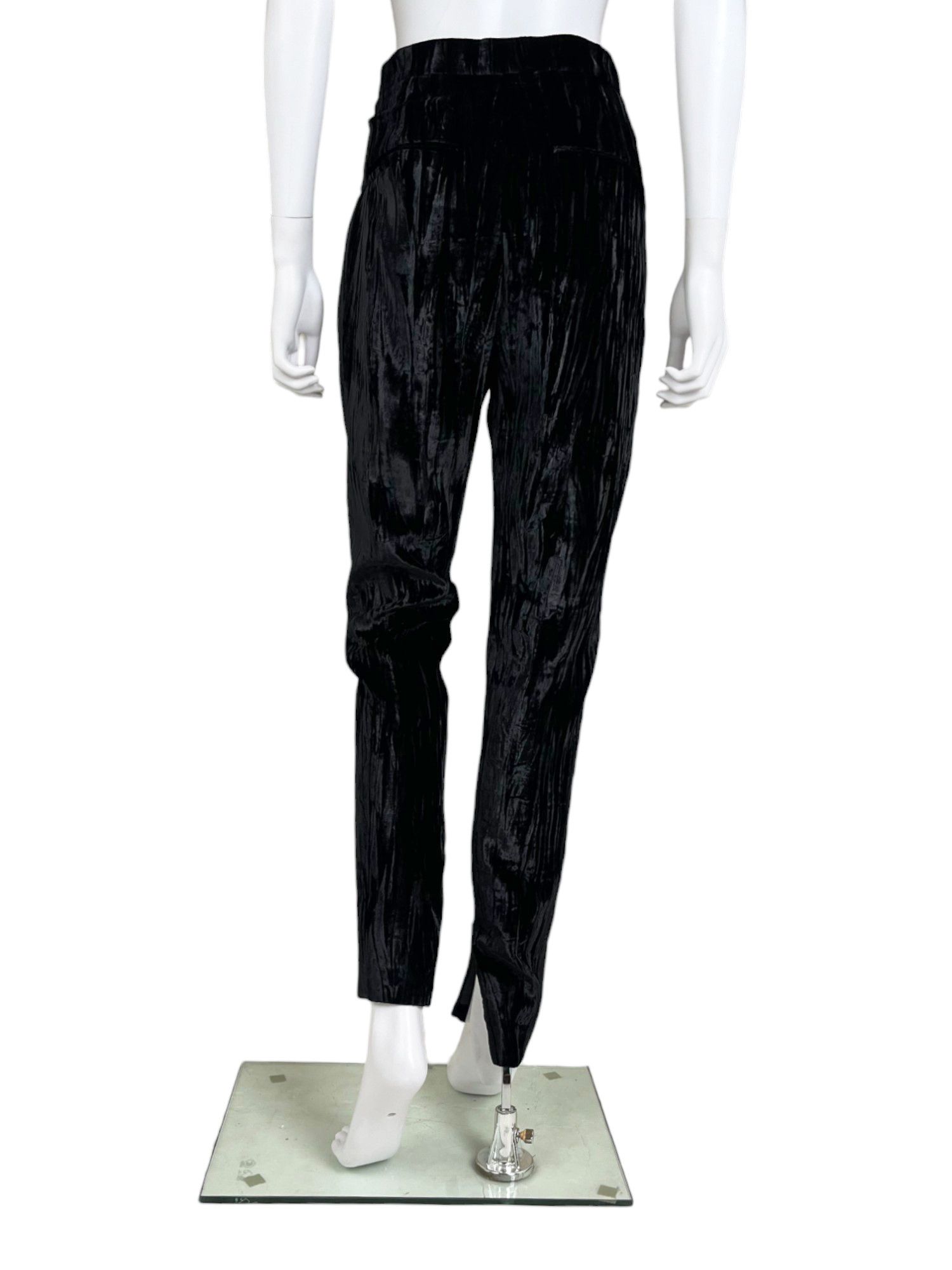 Saint Laurent Paris by Anthony Vaccarello F/W 2018 Black Velvet Pants Size 26" / US 2 / IT 38 - 4 Thumbnail