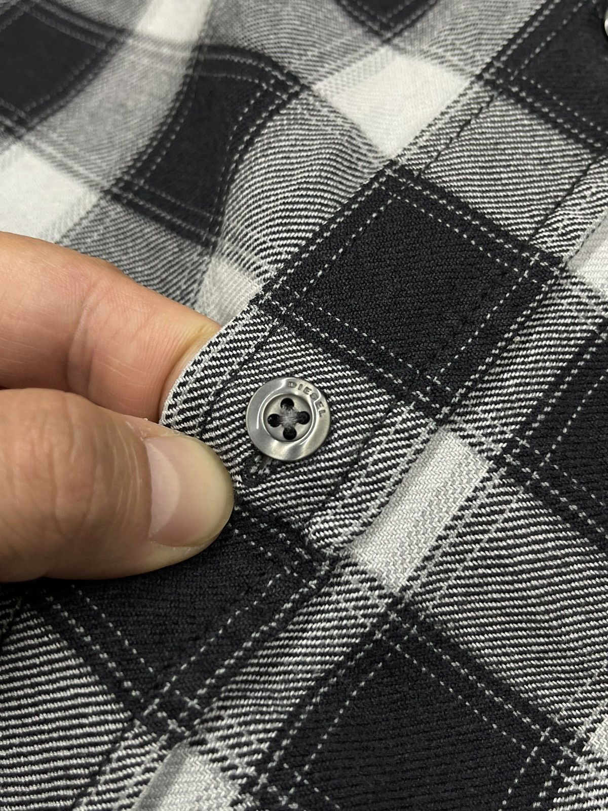 Diesel Mens Diesel Shirt In a Cage Black/White Size US L / EU 52-54 / 3 - 7 Thumbnail