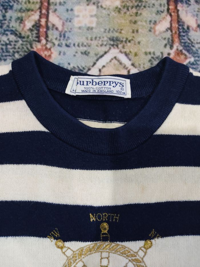 Burberry Vintage 80s Burberry T-Shirt (Made In England) Size US XS / EU 42 / 0 - 6 Thumbnail