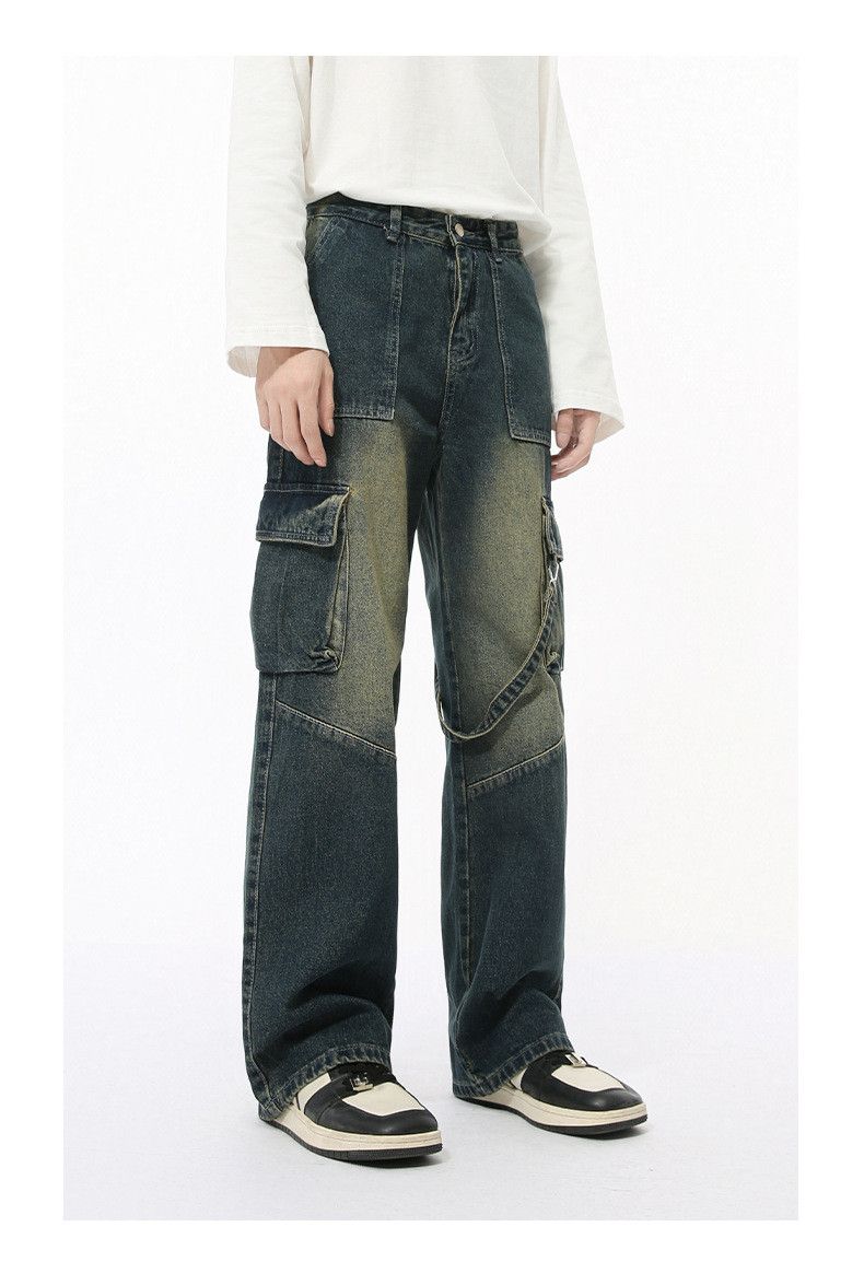 Japanese Brand × Jean Distressed patchwork multi-pocket lanyard distressed jeans Size US 32 / EU 48 - 3 Thumbnail