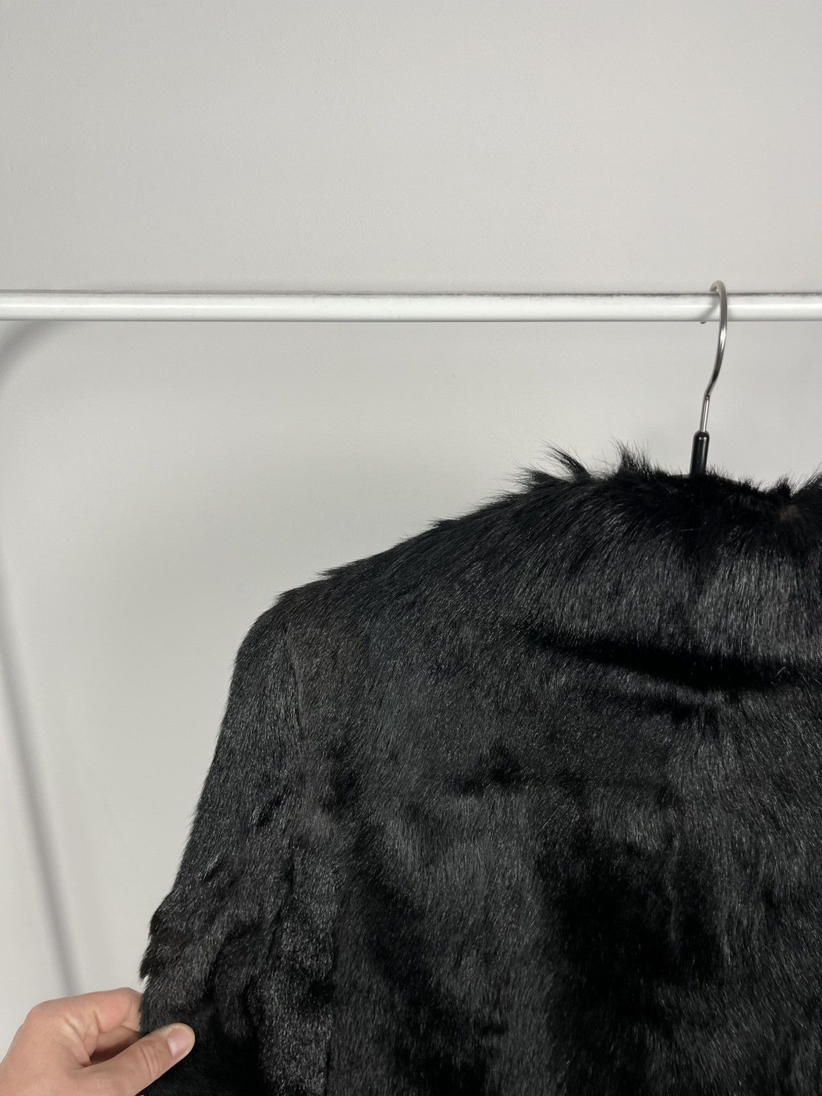 Other Vintage Black Real Fur Coat Multi Button Jacket Winter Size S / US 4 / IT 40 - 16 Thumbnail