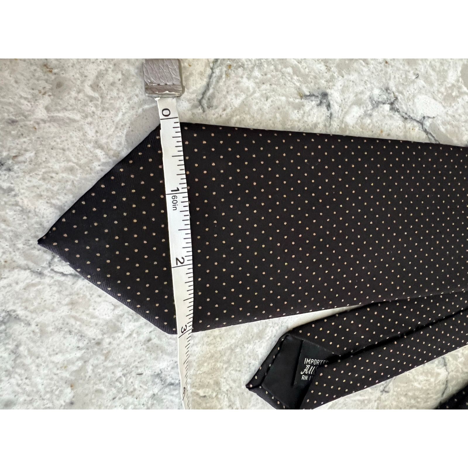 Vintage Arturo Phillipe 100% Imported Silk Neck Tie Black Brown Size ONE SIZE - 7 Thumbnail