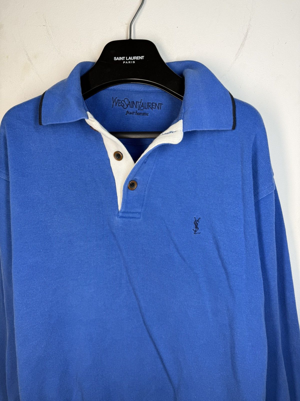Yves Saint Laurent 90s YSL Sweatshirt 1/4 Quarter Zip y2k Sweater Old Money Size US M / EU 48-50 / 2 - 15 Thumbnail