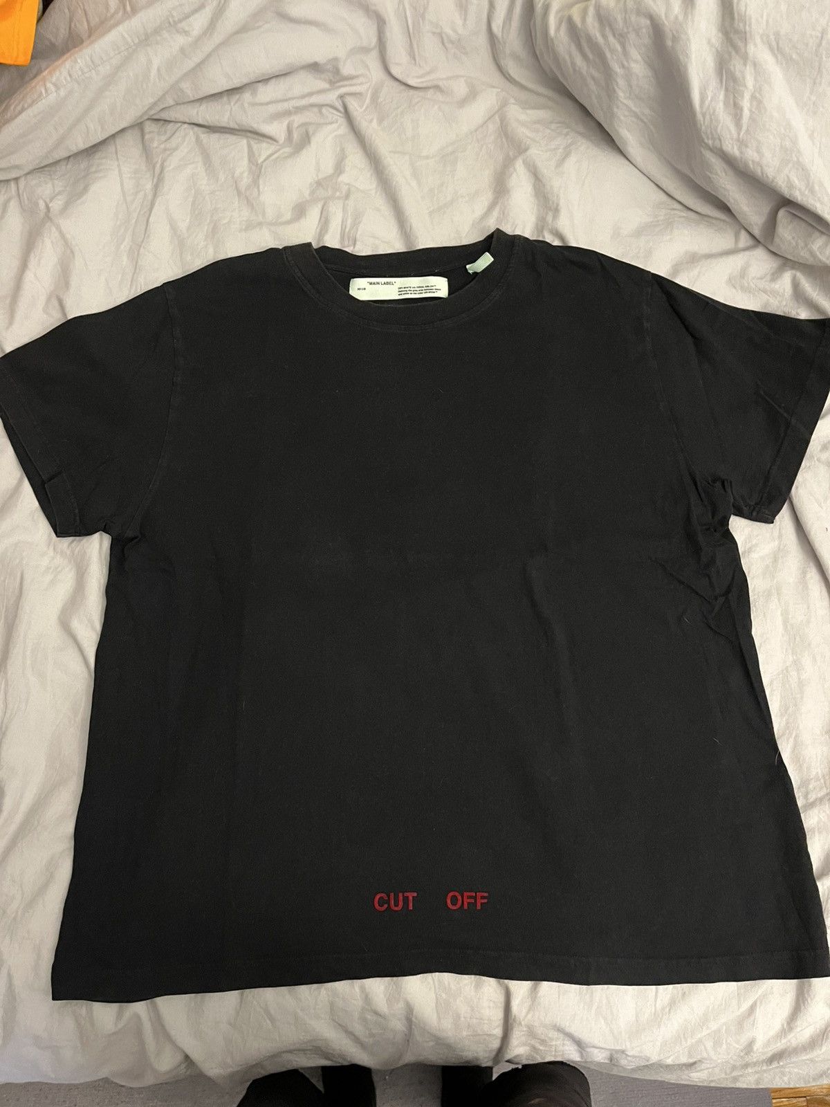 Off-White Off White Cut Off Tee Black Size US XL / EU 56 / 4 - 1 Thumbnail