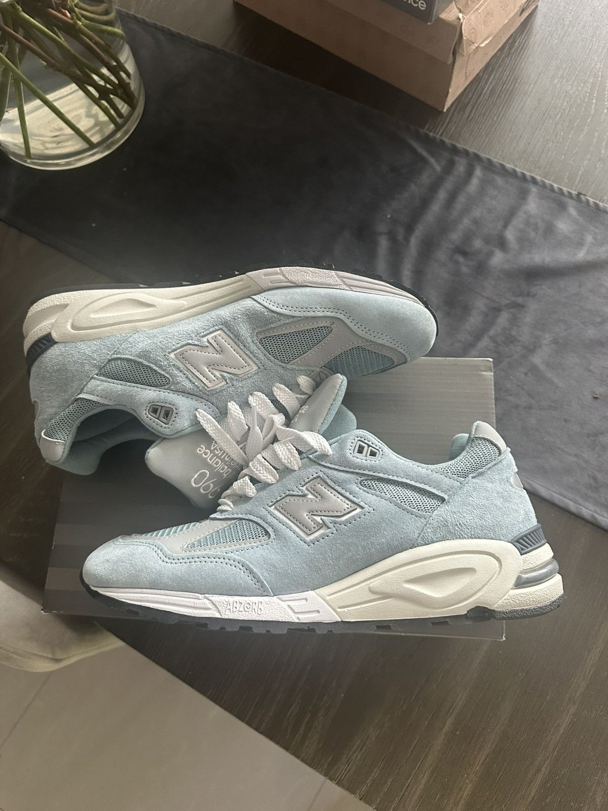 Kith × New Balance New Balance Kith 990v2 Storm Blue Size US 10 / EU 43 - 2 Thumbnail