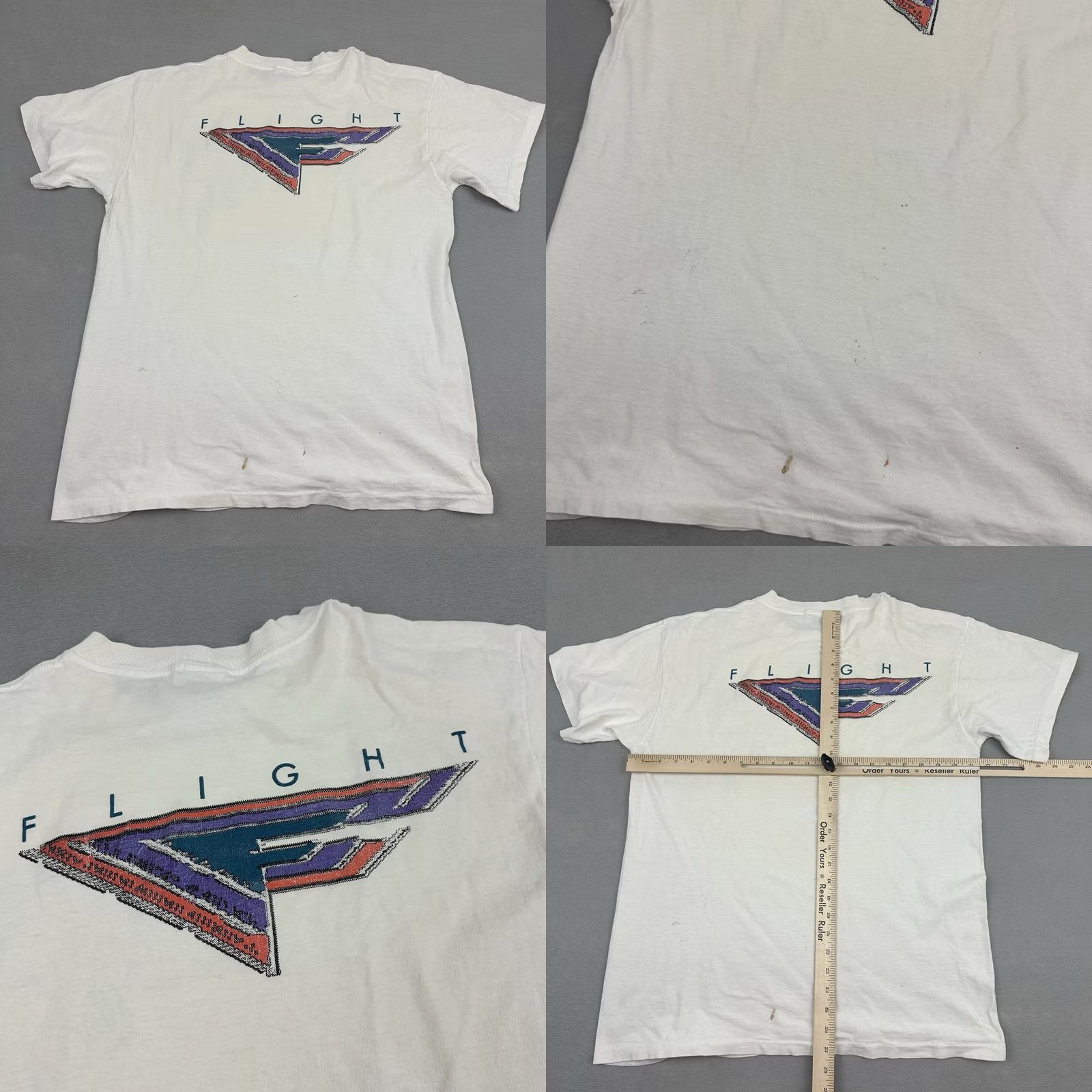 Nike Vintage Nike Shirt XL Men White Flight USA Tee Short Sleeve 80s Shirt Mens XL White USA Flight Nike Shirt Size US XL / EU 56 / 4 - 8 Thumbnail