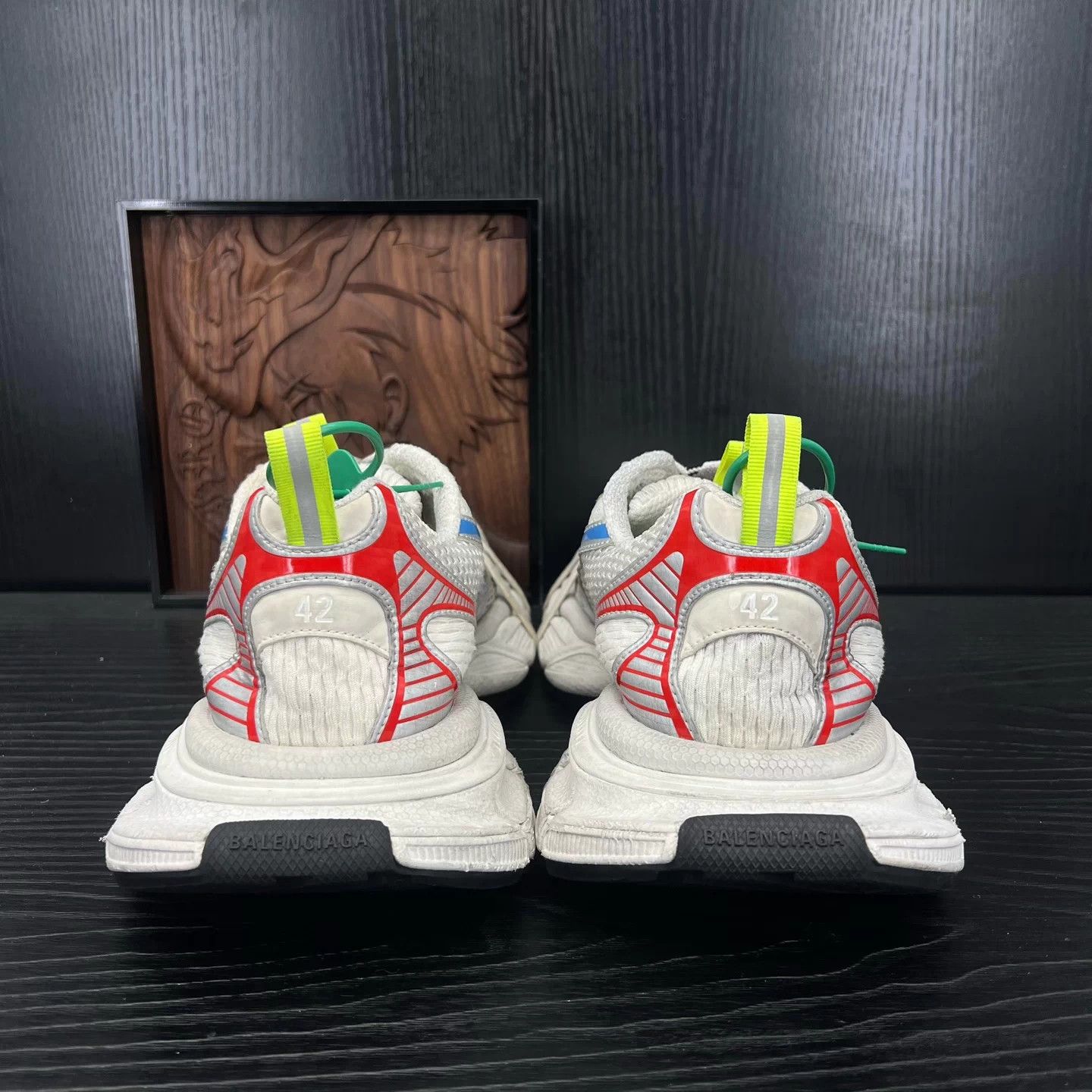 Balenciaga Balenciaga 3XL White Red Blue Colorblock 42 Size US 9 / EU 42 - 5 Thumbnail
