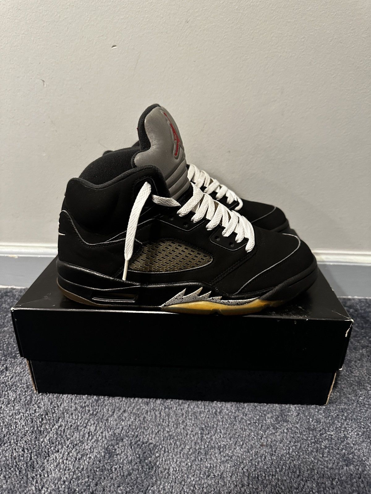 jordan 5 black metallic size 12