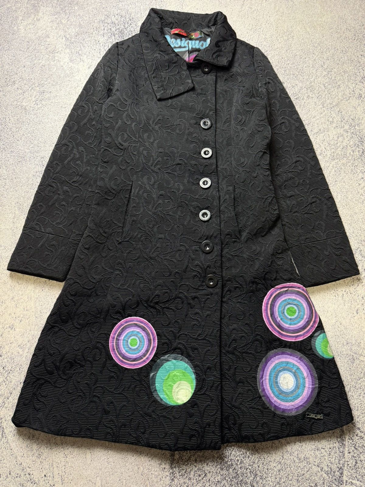 Desigual Ladies Desigual Multicolored Long Coat Size 38 Size XS / US 0-2 / IT 36-38 - 5 Thumbnail