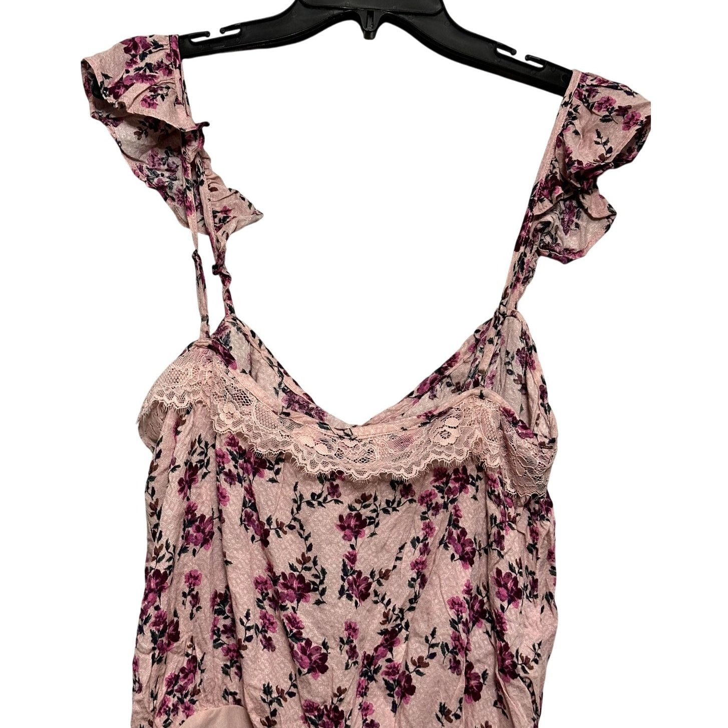 Free People Free People Take It Away Bodysuit Ruffle Pink Floral W S NWT Size S / US 4 / IT 40 - 6 Thumbnail