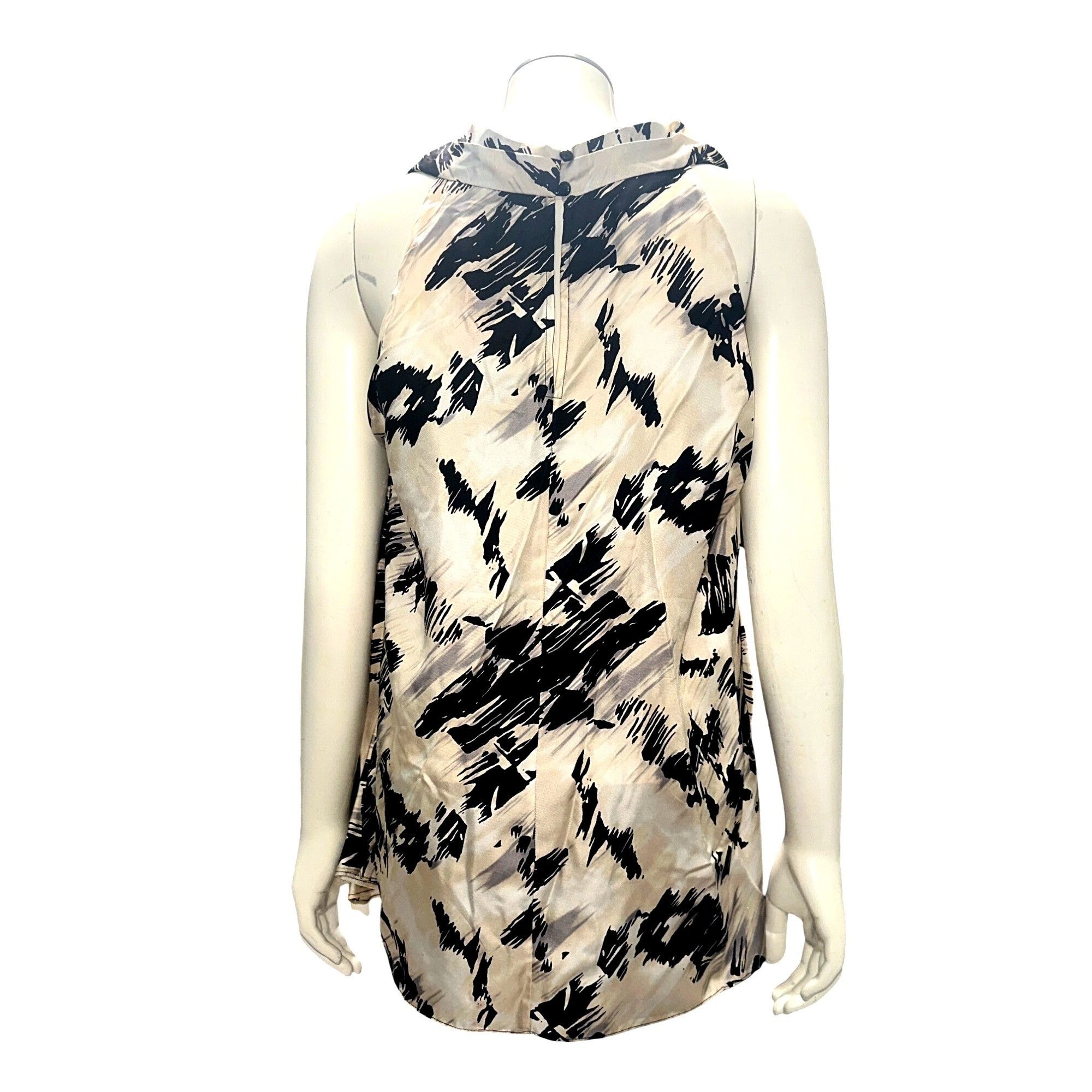 Cynthia Rowley Cynthia Rowley XL Black White Abstract Print Silk Sleeveless Size XL / US 12-14 / IT 48-50 - 6 Thumbnail