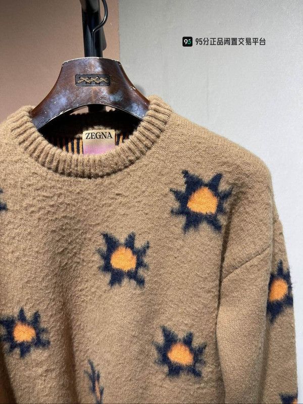 Ermenegildo Zegna Zegna x THE ELDER STATESMAN Floral Cashmere Wool Sweater Size US M / EU 48-50 / 2 - 1 Thumbnail