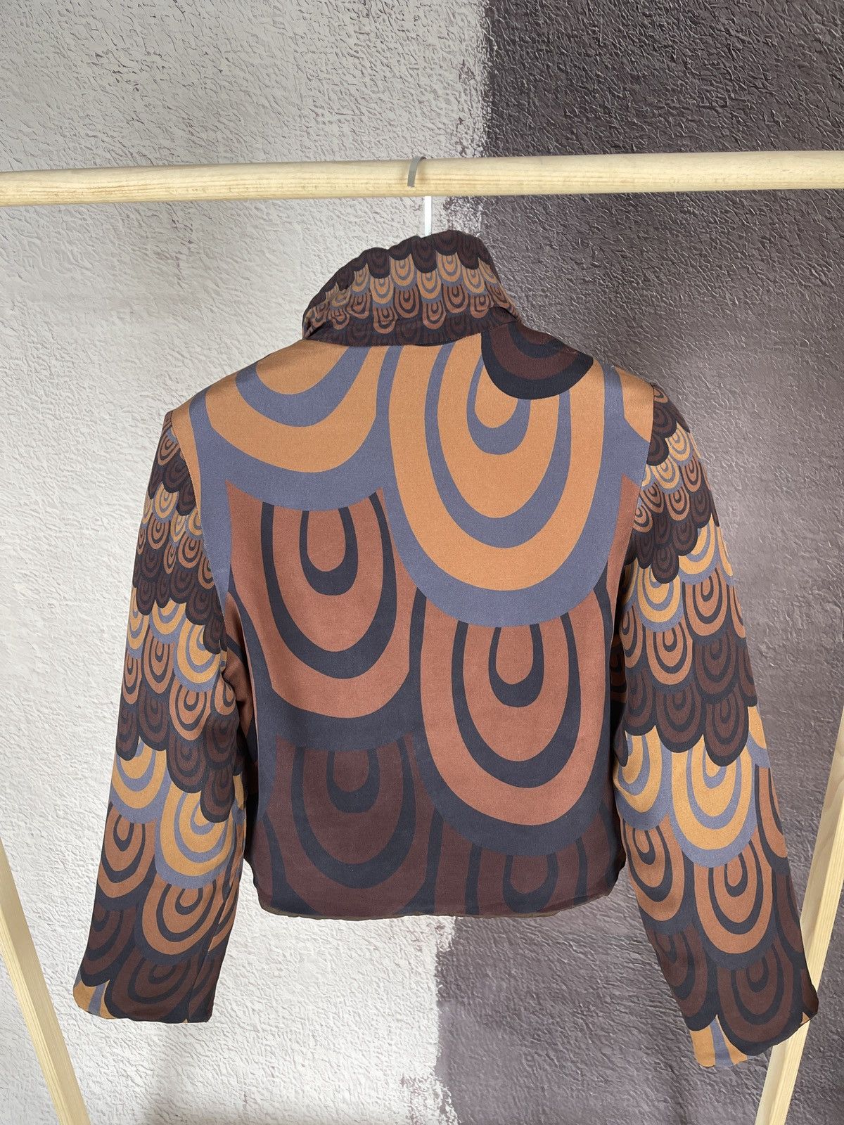 Roberta di Camerino 100% silk abstract reversible jacket