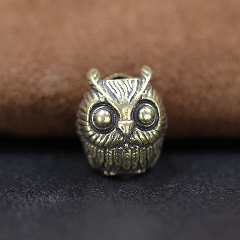 Handmade 3Pcs Cute Owl Knife Beads Paracord Bead Zipper Umbrella Rope Size ONE SIZE - 5 Thumbnail
