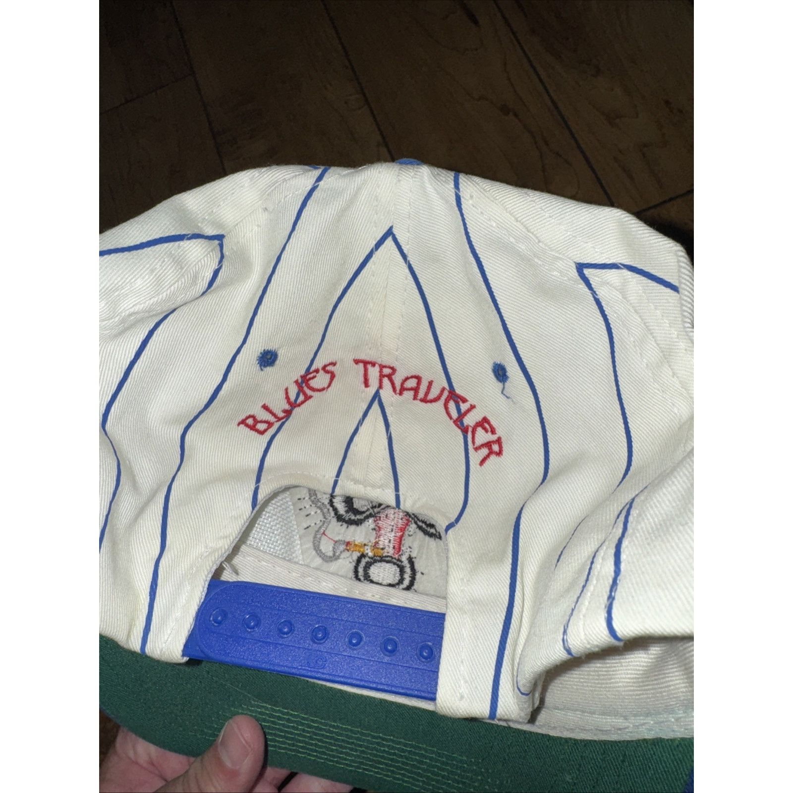 Vintage Blues Traveler Smoking Cat Pint Striped SnapBack Hat Vintage Size ONE SIZE - 5 Thumbnail