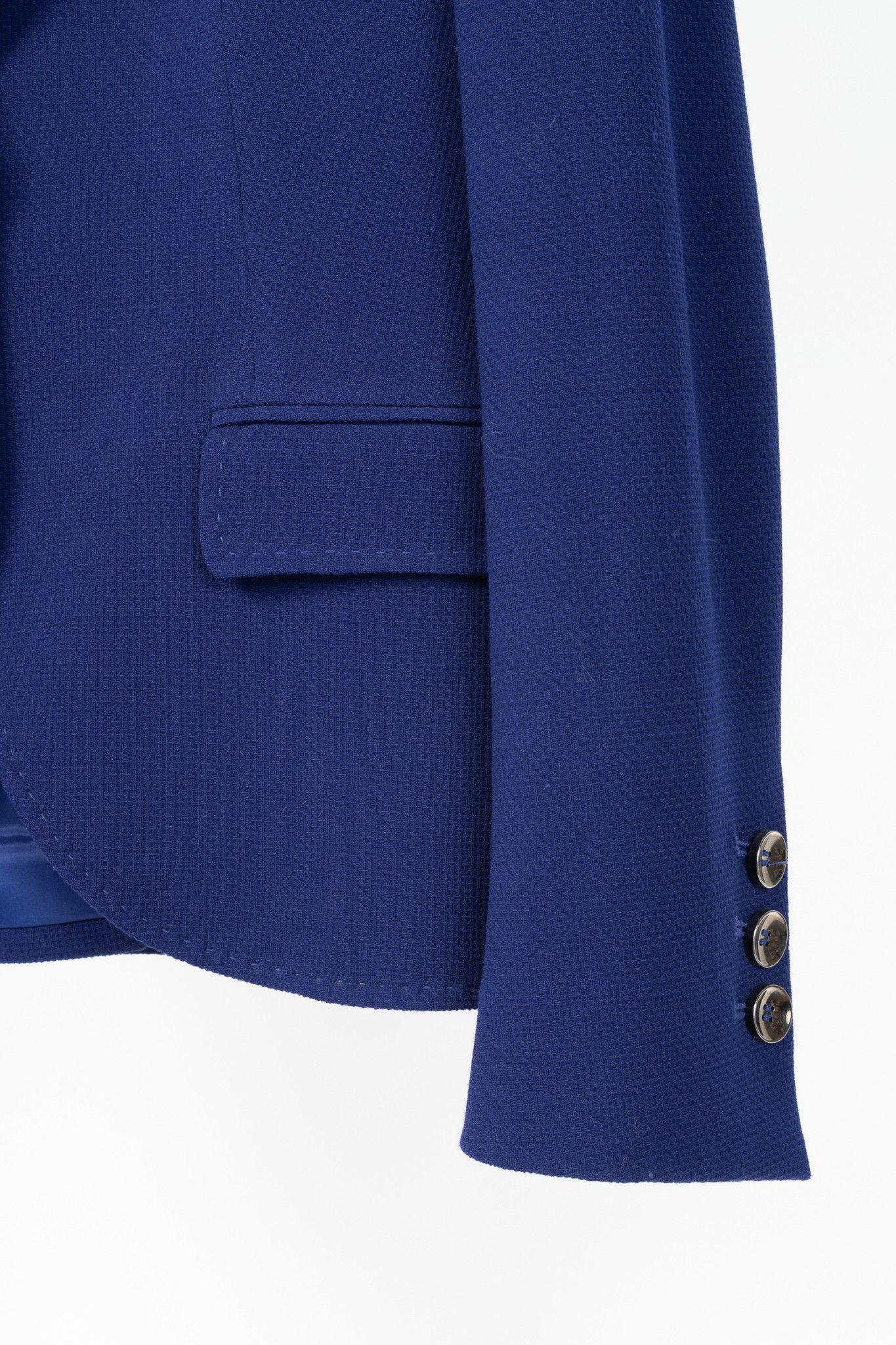 Escada Escada Brikena Ink Wool-Pique Blazer Size S / US 4 / IT 40 - 6 Thumbnail