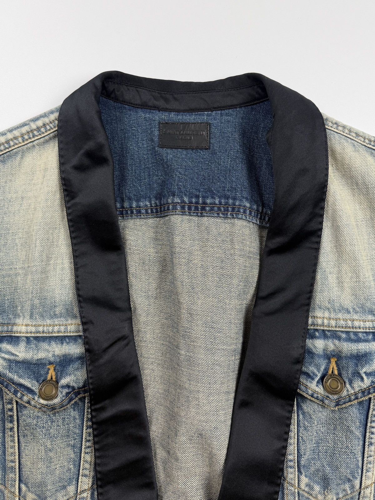 Saint Laurent Paris SS16 LE SMOKING DENIM VEST Size US M / EU 48-50 / 2 - 3 Thumbnail