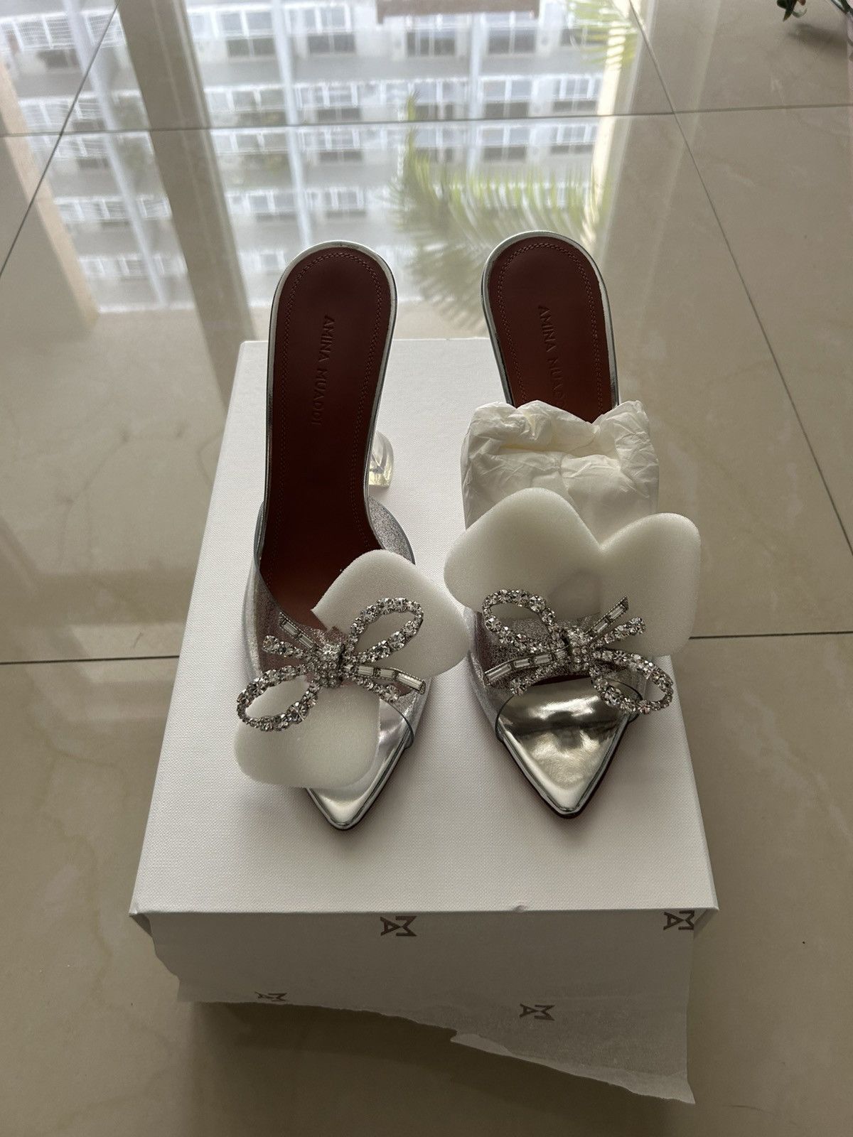 Amina Muaddi Amina Muaddi Crystal Heels Size US 6 / IT 36 - 1 Thumbnail