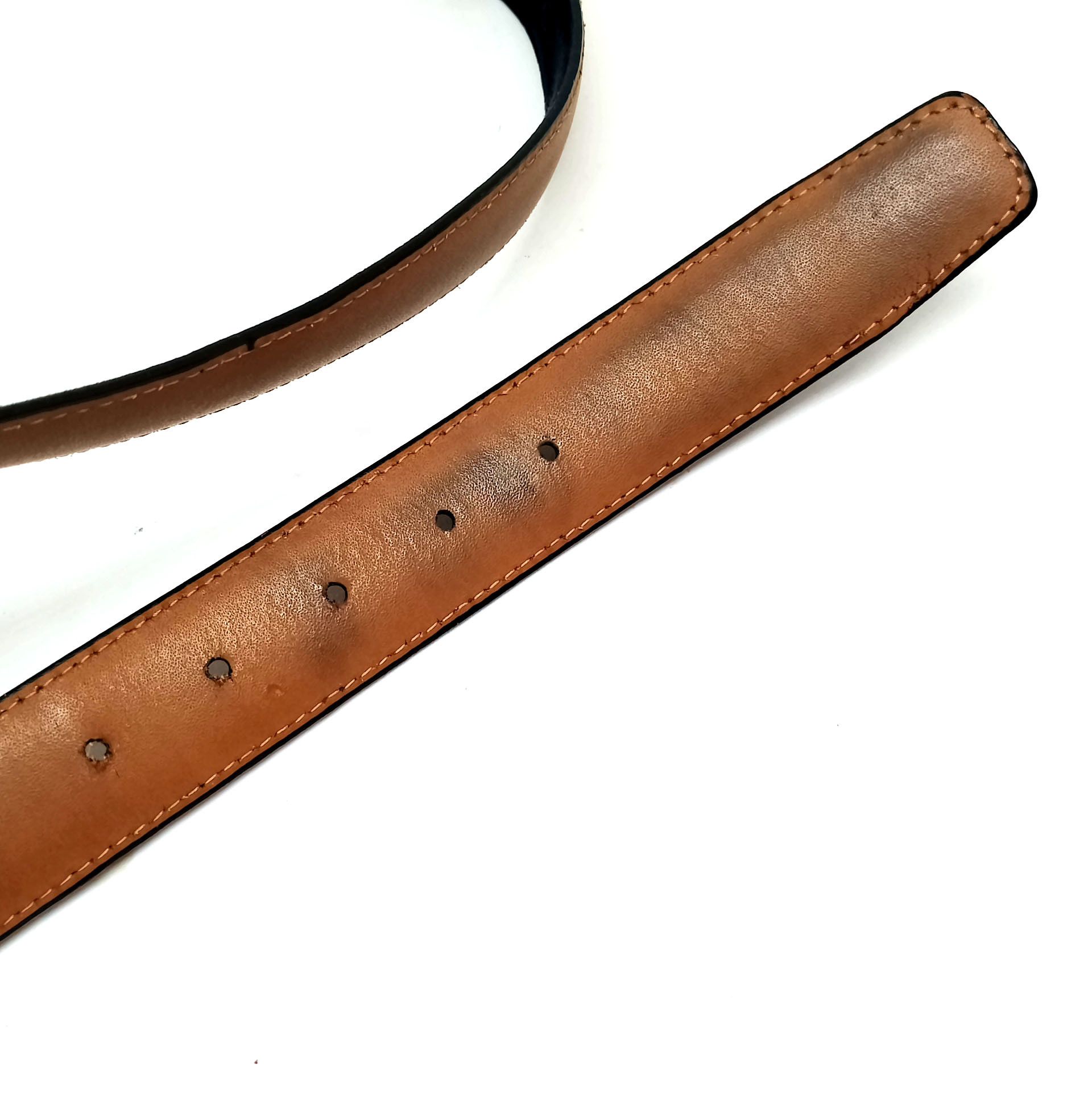 Magnanni Magnanni Suede Leather Belt, size 95, Dark Blue, Spain Size 36 - 15 Thumbnail