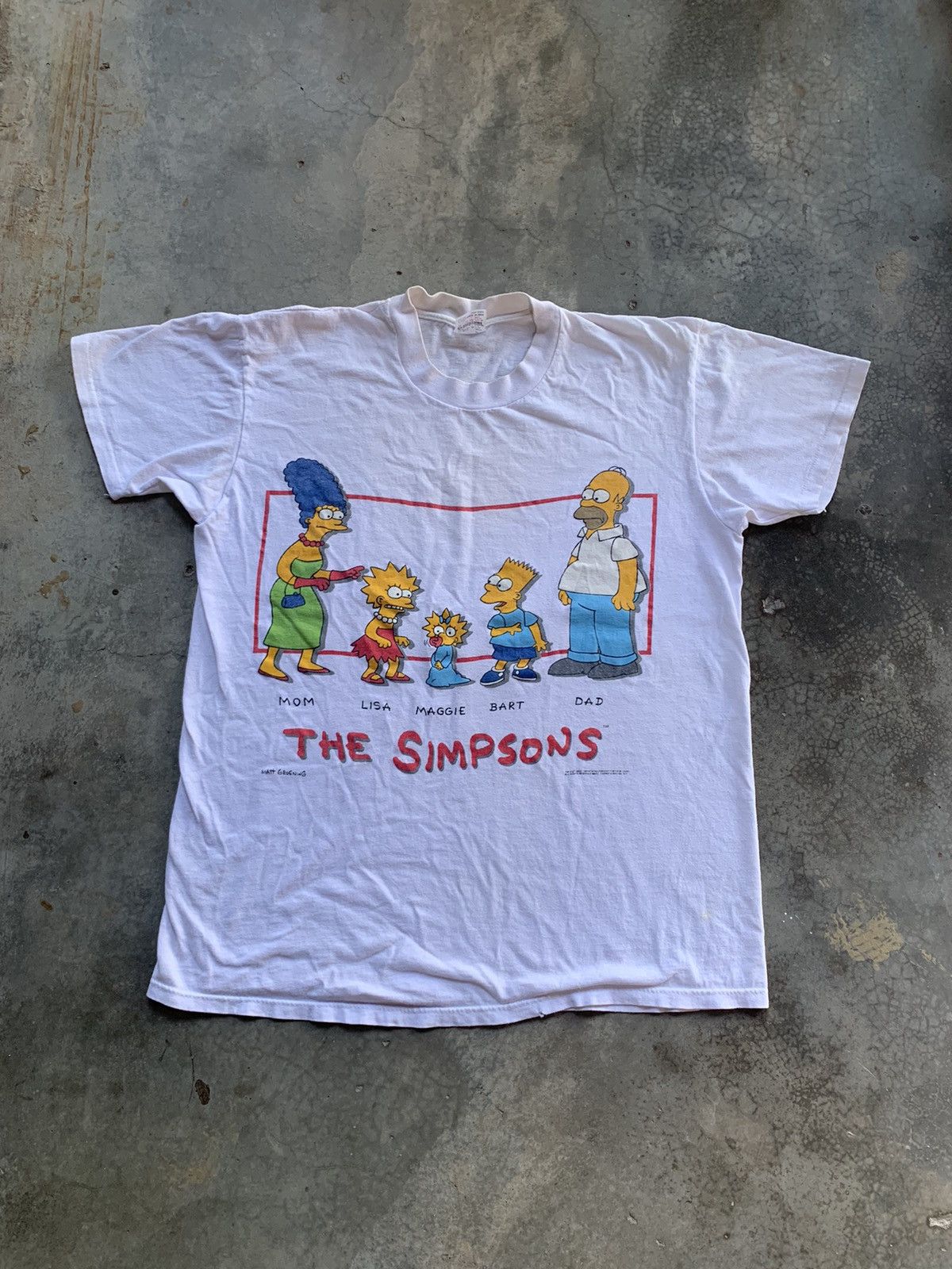 Vintage 90s The Simpsons Matt Groening Single Stich Tshirt