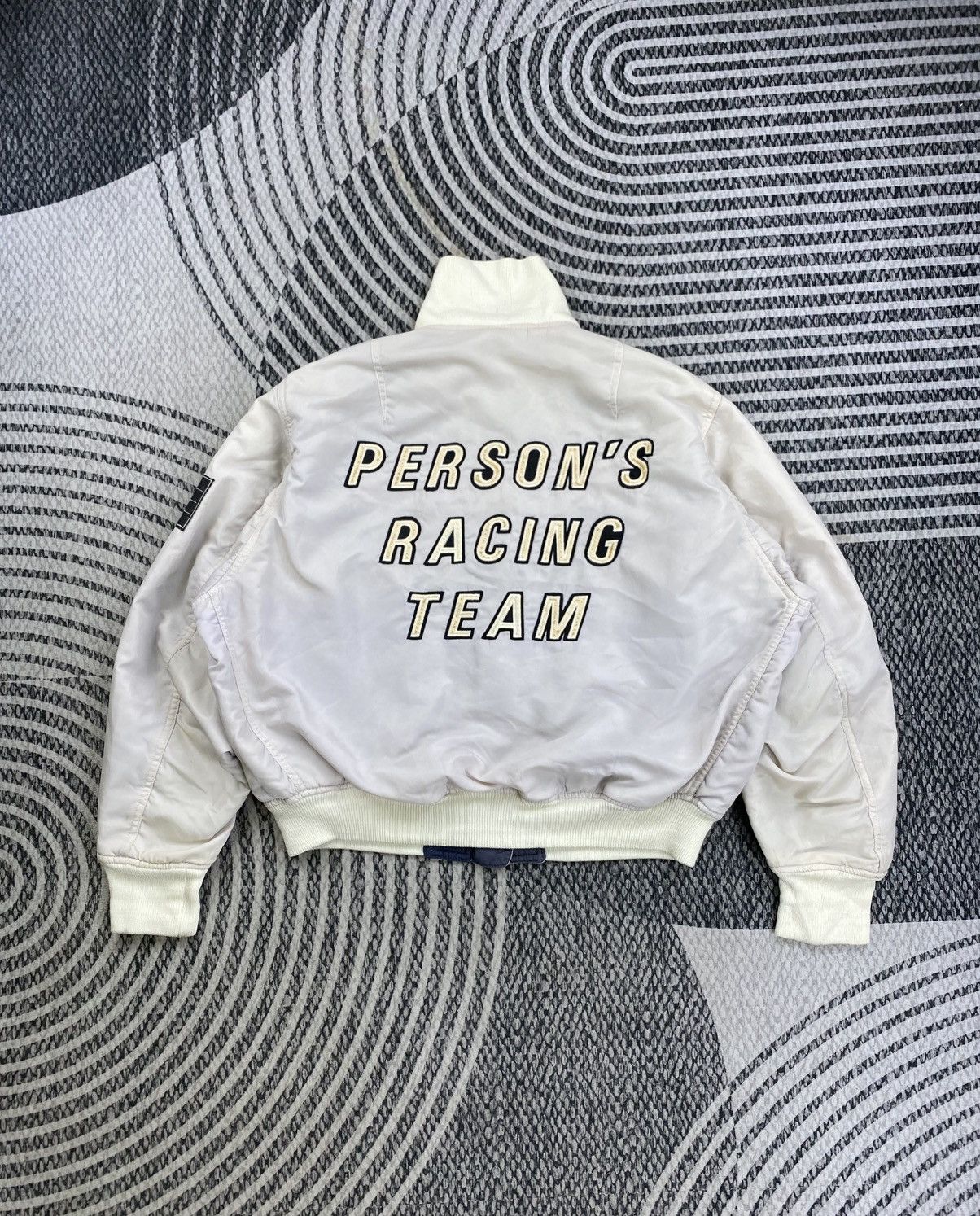 Vintage Vtg Person Racing Team Riversible Bomber Jacket With Patches Size US L / EU 52-54 / 3 - 2 Thumbnail
