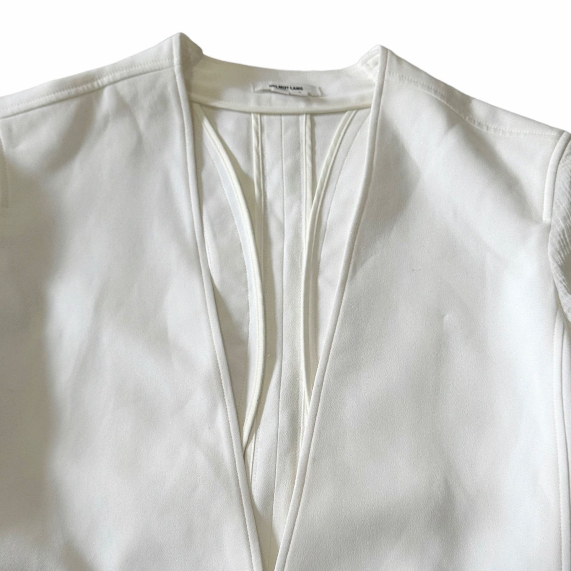 Helmut Lang Helmut Lang Torsion White Cutout Blazer, Size 4 Size S / US 4 / IT 40 - 10 Thumbnail