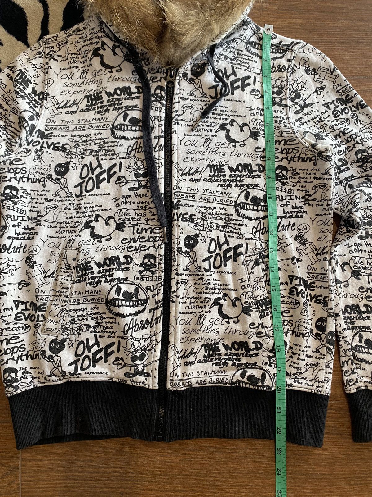 If Six Was Nine × Japanese Brand × Le Grande Bleu (L.G.B.) Japan Joff Faux fur hoodie Zip skull poem if6w9 LgB style Size US M / EU 48-50 / 2 - 12 Thumbnail