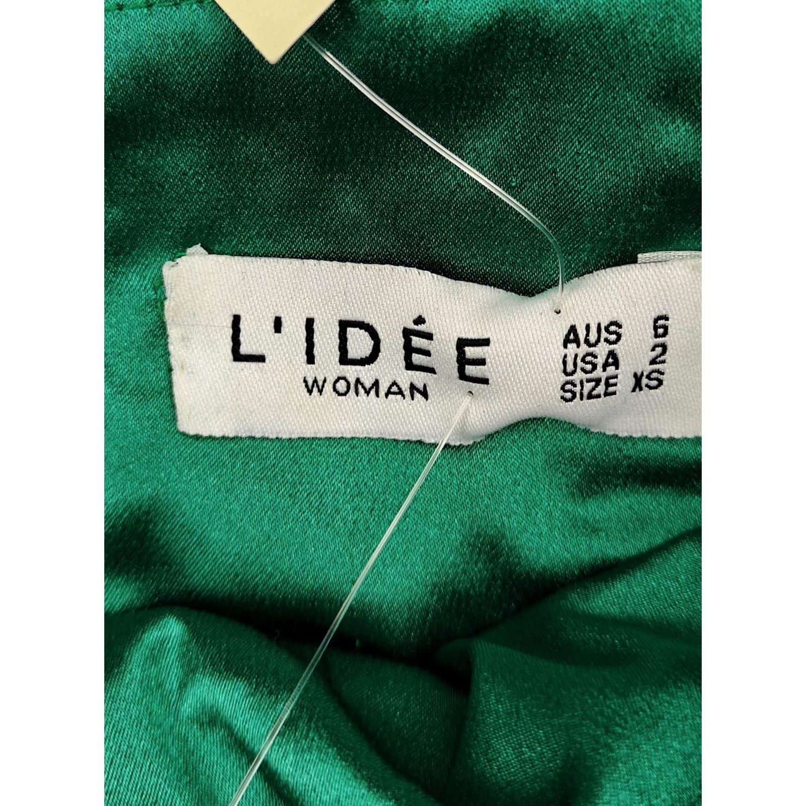 Vintage L'IDÉE Dress Womens XS Emerald Green Off Shoulder Pleated Maxi Gown BHLDN New Size XS / US 0-2 / IT 36-38 - 2 Thumbnail